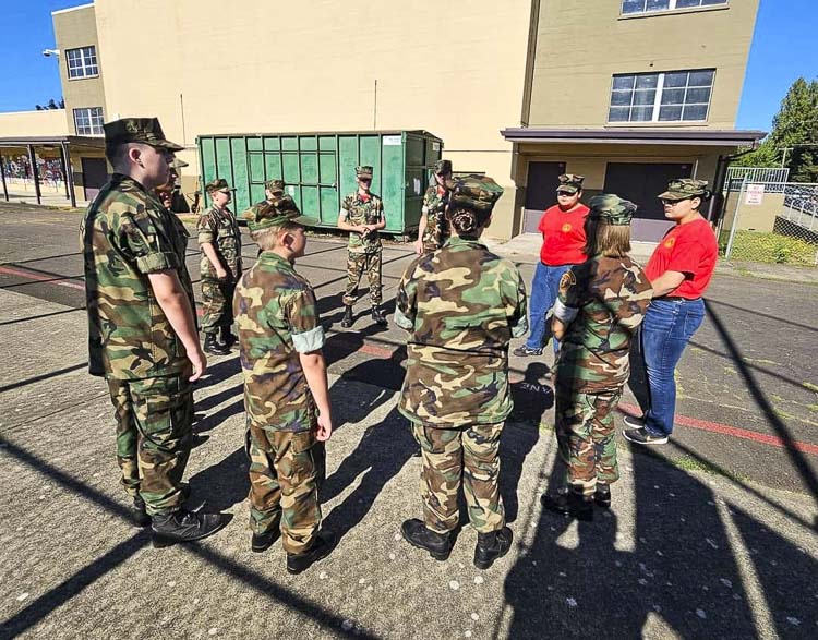 The Lewis & Clark Young Marines joined the Hillsboro Rotary 4th of July Parade, supported by the local Elks lodge, and enjoyed meeting the Tualatin Valley Young Marines.