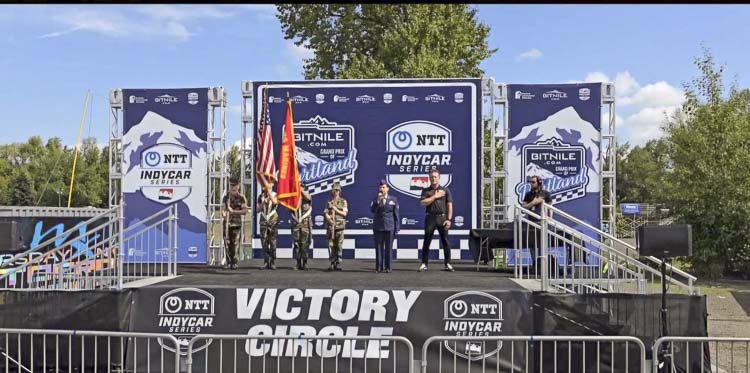 Our Color Guard proudly represented at the NTT INDYCAR Series at Portland International Raceway on August 25th.